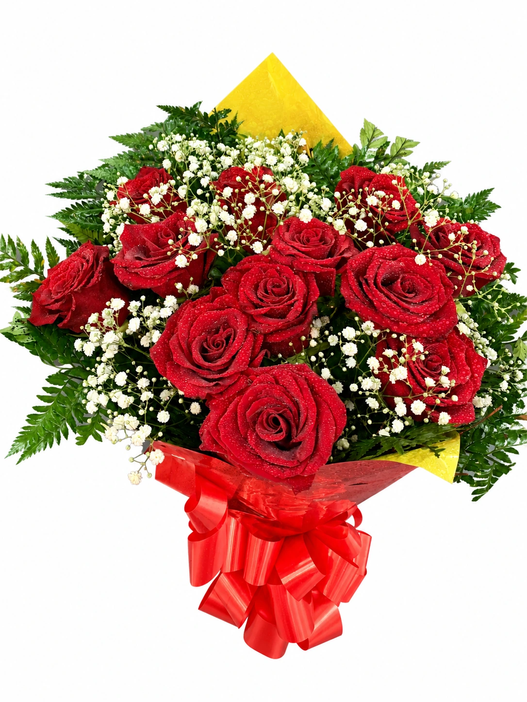 Buquê amor radiante de rosas vermelhas