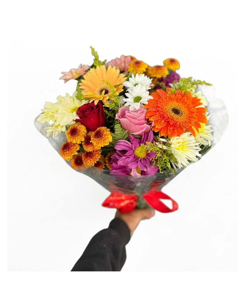 Buquê Flores do Campo com Gérberas e Rosas