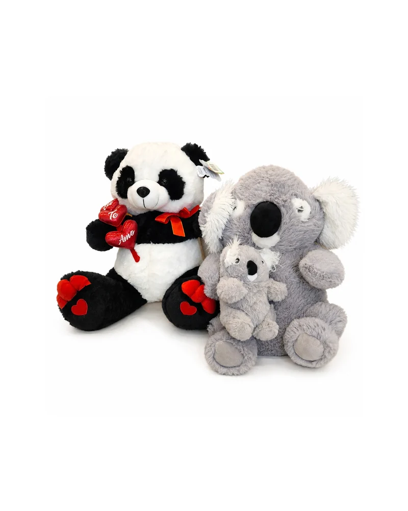 Dupla de Pelucias Panda e Coala